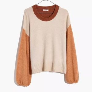 madewell sweater rayton colorblock xs